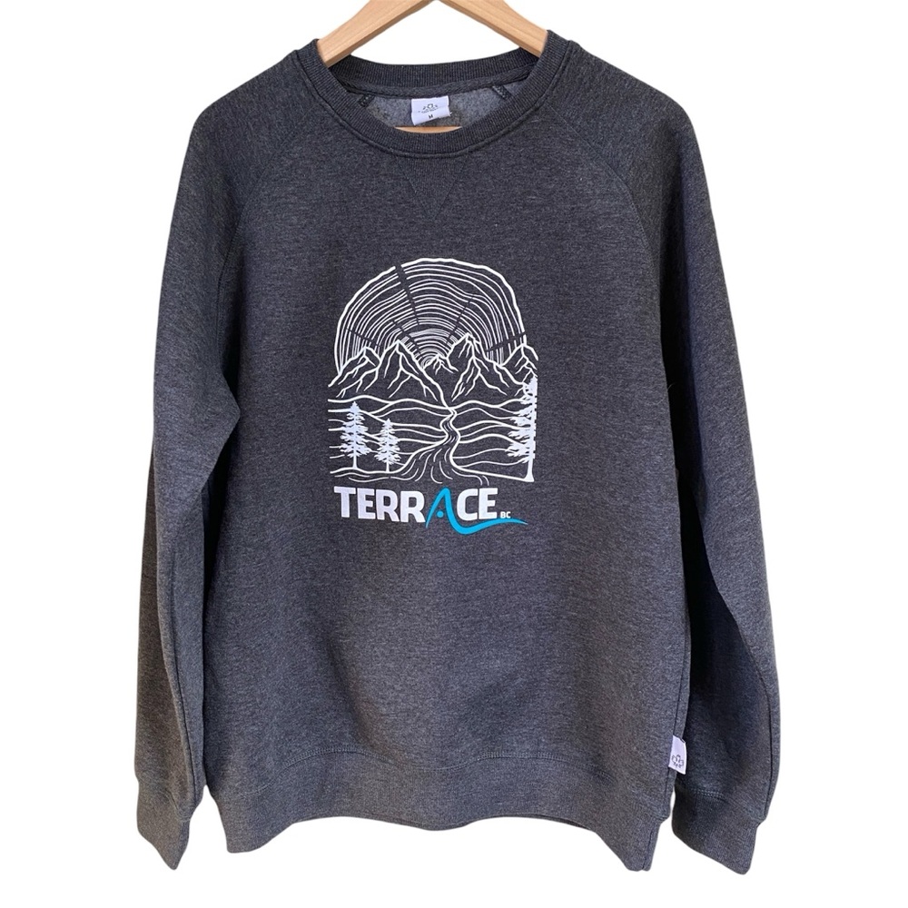 Lago Terrace British Columbia Dark Gray Crewneck Sweater Men’s Medium